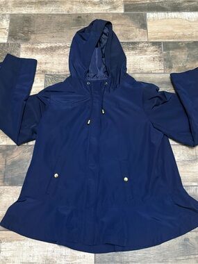 crown & ivy Navy Hooded  jacket
